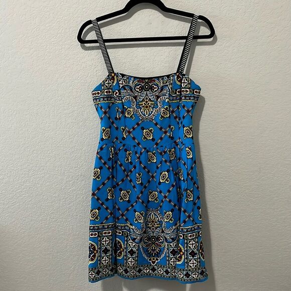 Nanette Lepore Dresses & Skirts - NANETTE LEPORE Border-Print Camisole Mini Dress, Blue Paisley, Size 4